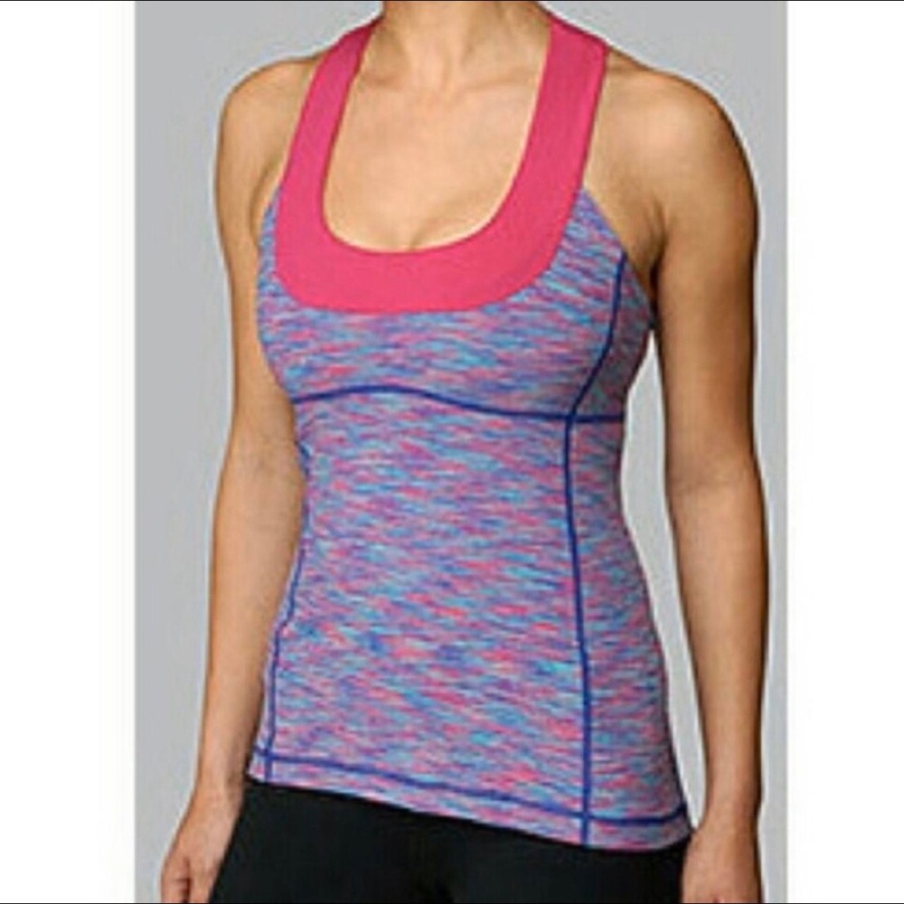 Lululemon Scoop Neck Tank Señorita Pink Athletic Yoga Top Size 10